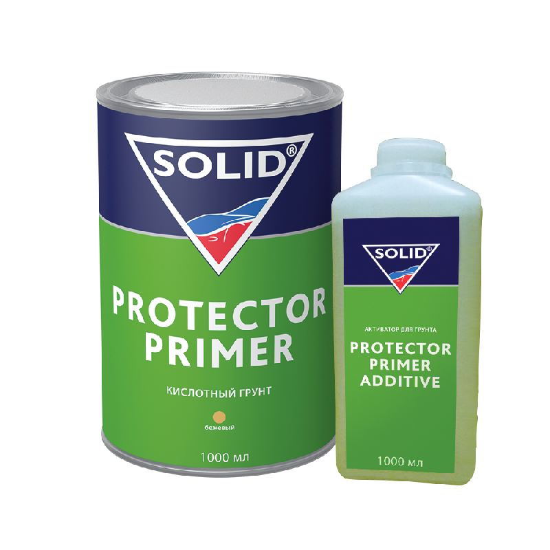 Solid Protector primer (1000мл) - кислотный грунт 1+1, цвет: бежевый (в комп с отв.1000мл. Бош праймер кислотный грунт. Грунтовка кислотная по металлу. Кислотный грунт белый. Кислотный грунт для авто для чего
